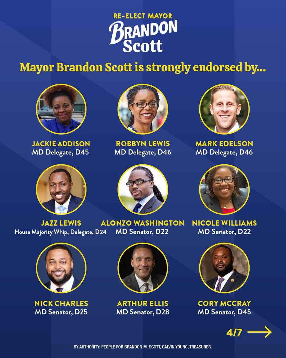 We’ve built a broad, diverse coalition that cares about moving Baltimore forward the right way. Let’s go win and continue building Baltimore’s future together!