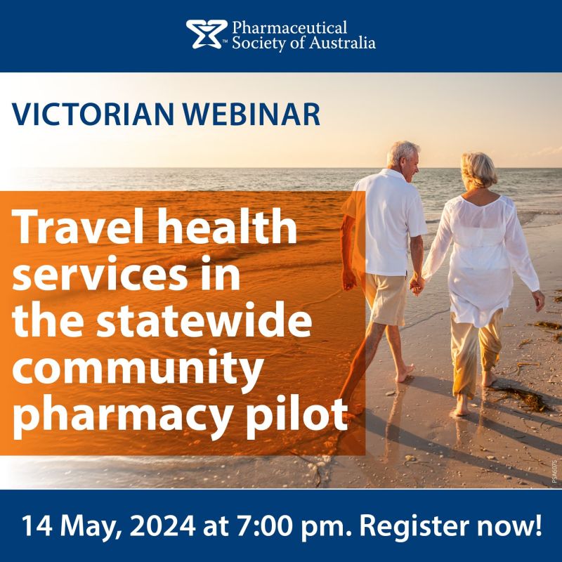 Join our webinar on 14 May at 7pm AEST Learn from pharmacists who've implemented Travel Health services in their pharmacy as part of the Statewide Community Pharmacy Pilot Don't miss this opportunity to enhance your practice Register now: buff.ly/4doe8Nh @PSA_National