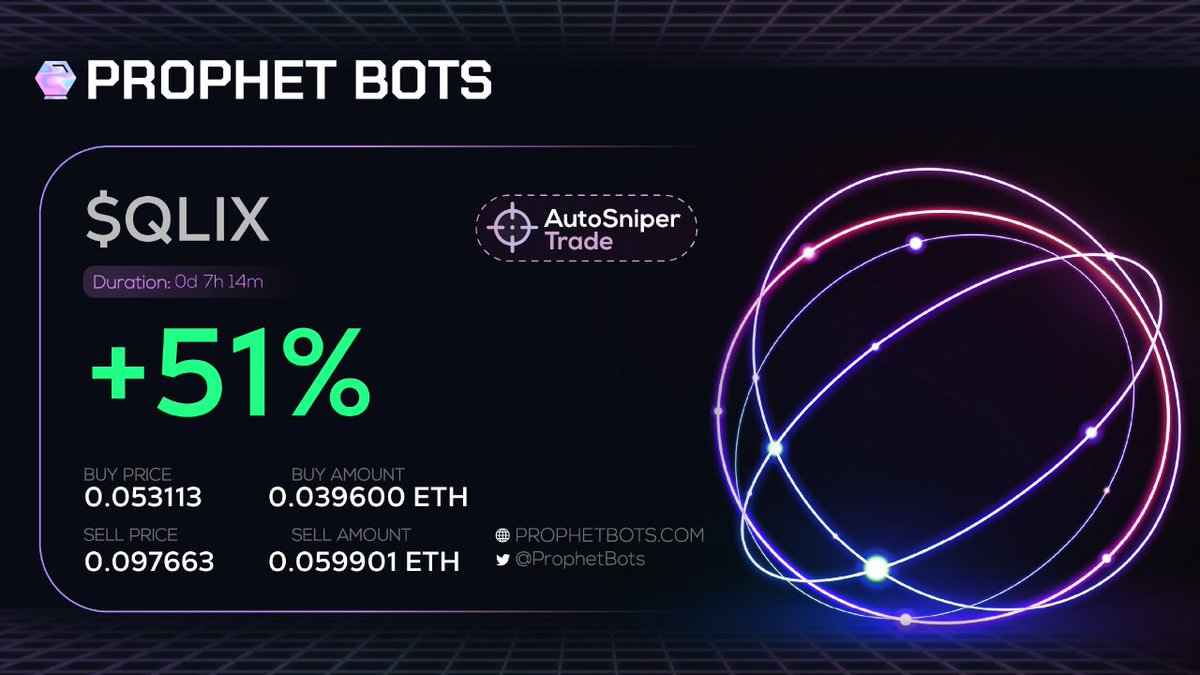 Thankful everyday for @BrwnPB and @ProphetBots team! Auto bought with AS and manual sold. I take whatever this dull market gives first, can't complain 😆