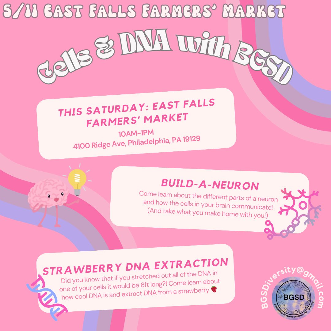 Join us this Saturday, 5/11, to learn about Cells &amp; DNA!