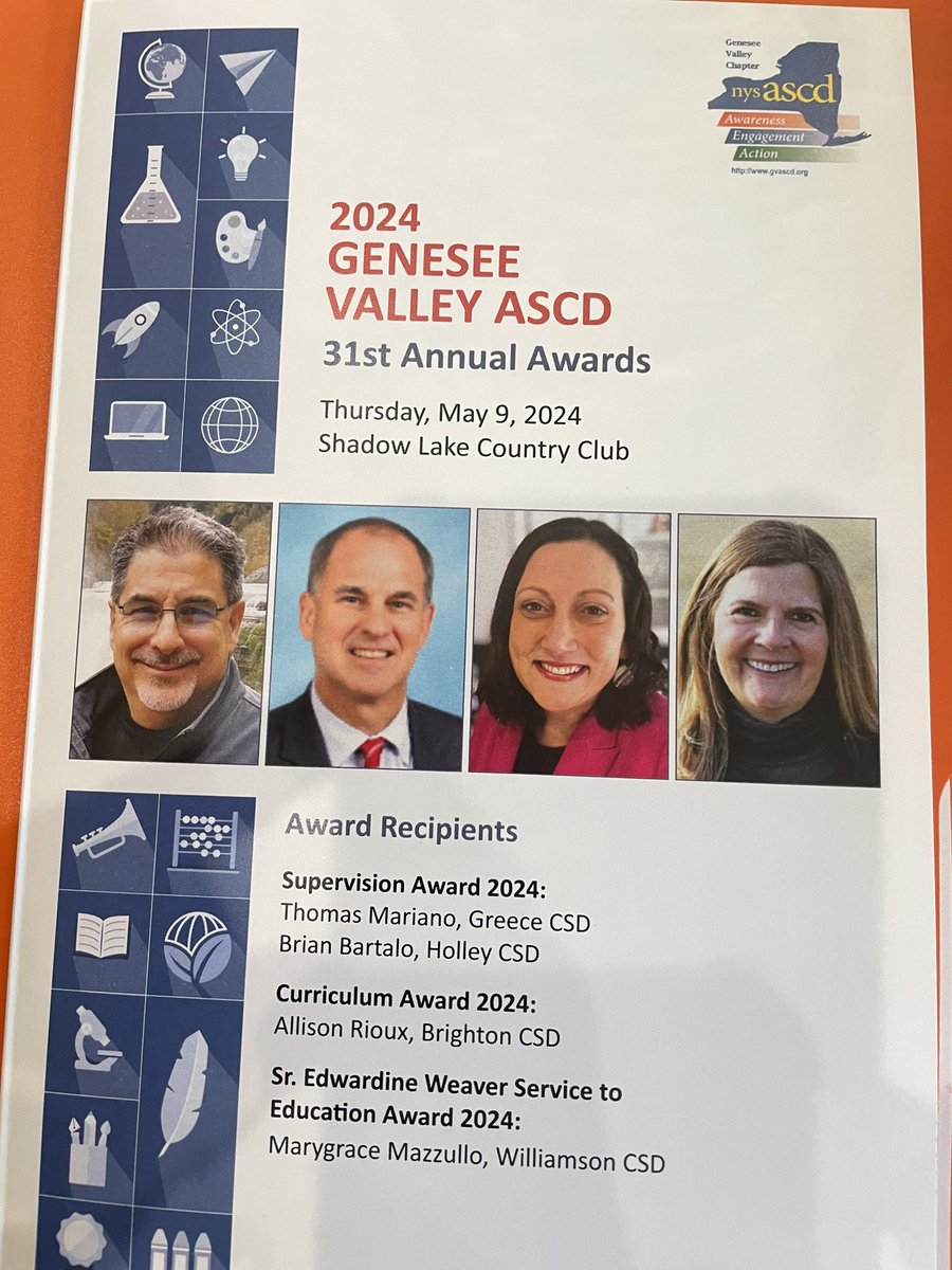 A pleasure to honor <a href="/marianotj/">Tom Mariano</a>  with the Supervision Award @ GVASCD 31st Annual Awards. He has been a true gift to the students and staff <a href="/GreeceCentral/">Greece Central</a> !