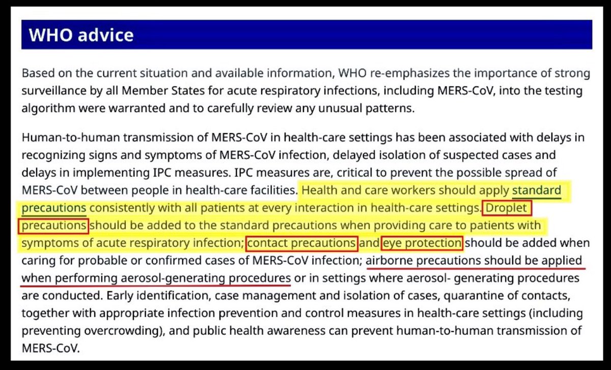 After the world has just experienced how airborne denial/minimizing of a dangerous virus can lead to a public health disaster, the @WHO just keeps doing it. Why does everyone keep putting up with this? Take a look at these MERS superspreadings in 2015: sciencenews.org/article/anatom…