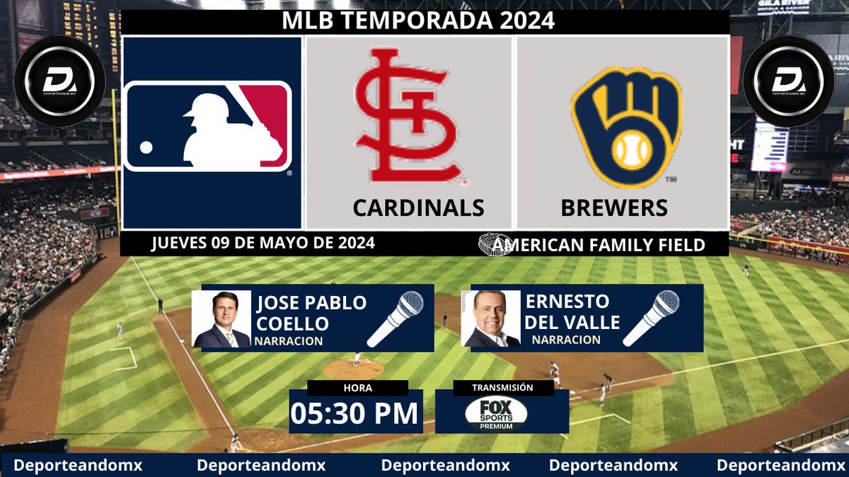 #Cardinals vs #Brewers #MLB
🎙@JosePabloCoello
🎙@ErnestoDelValle 
#FoxSportsPremium
