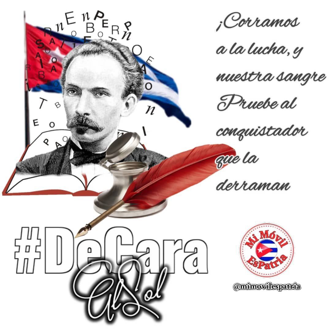 @mimovilespatria 🗣️☝️ José Martí,uno de los poetas ✍️ más leído de la lengua ispanoparlante. En todo el 🌏. #DeCaraAlSol #MiMóvilEsPatria