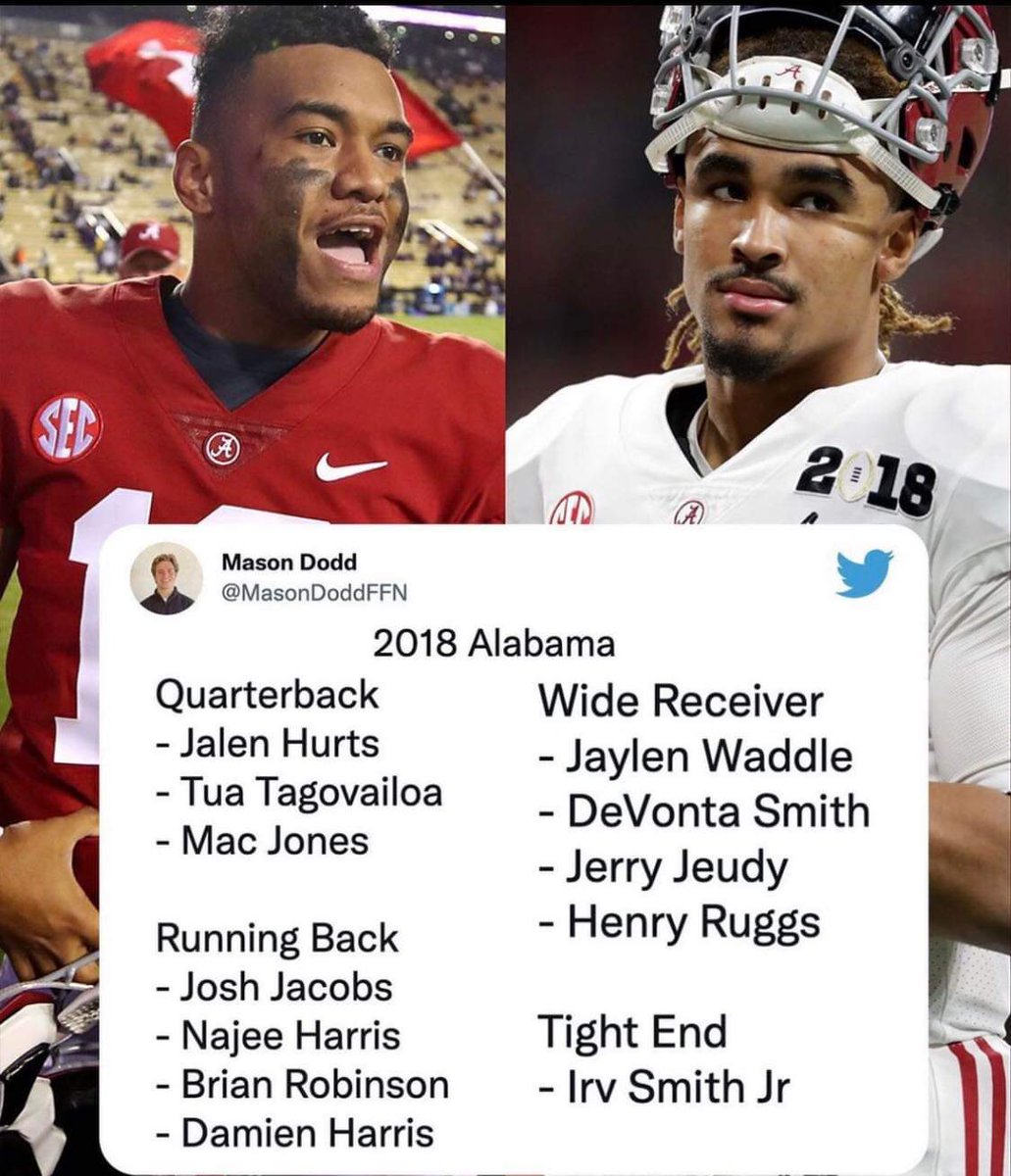 Bama in 2018... 🔥