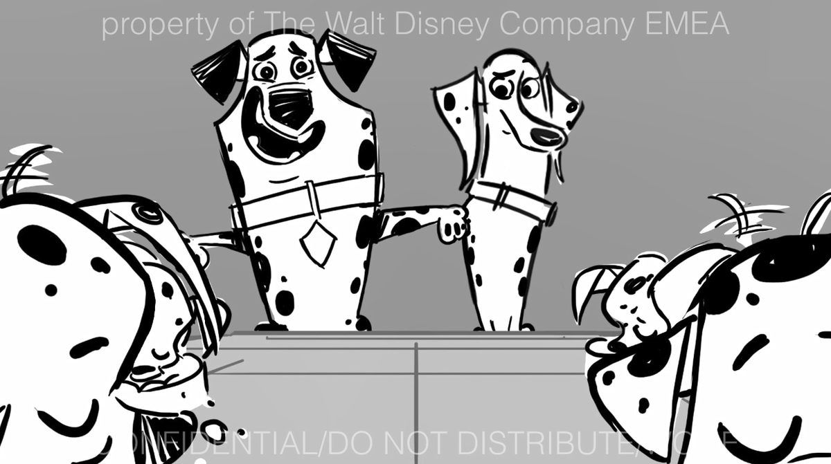 DanukiStudio's tweet photo. #101dalmatianstreet #Save101DalmatianStreet #101DSPilot #101Dalmatians
Later at dinnertime, Delilah and Doug had just returned home from work, oblivious to all the chaos that had happened between the Dalmatians and Hunter, to find that their children are well behaved.
Delilah: "So quiet..."
Doug: "And well behaved, by you two!"
Delilah: "Anything to report?"
Dylan/Daisy: "Same old, same old..."
Just another day at 101 Dalmatian Street!๐