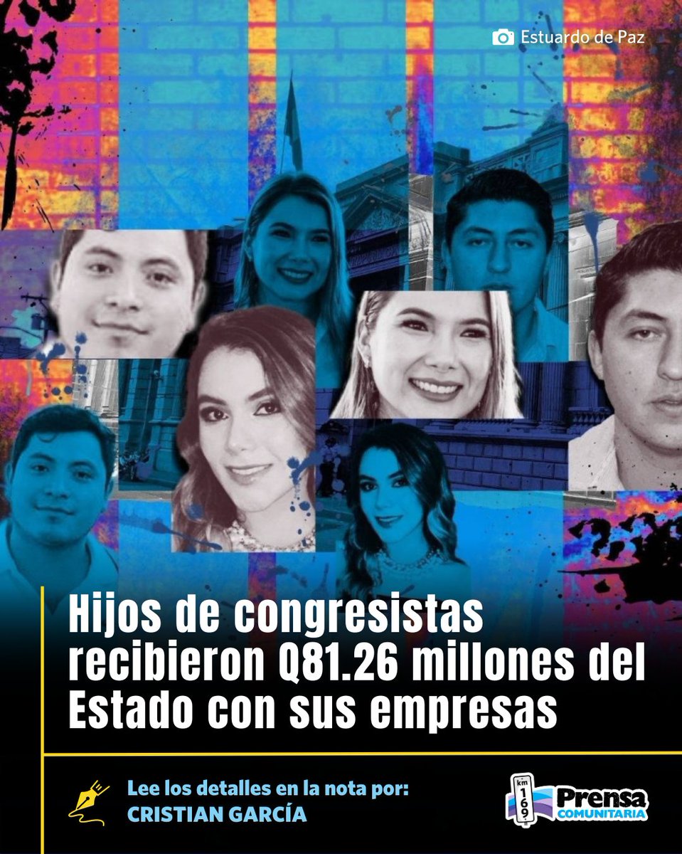 #PactosYAlianzasPerversas 🔎👀Los hijos de los diputados recibieron grandes cantidades de dinero del Estado por medio de sus empresas

Este reportaje documenta tres casos de ese tipo, que muestran un enriquecimiento durante el gobierno de Alejandro Giammattei 📌…