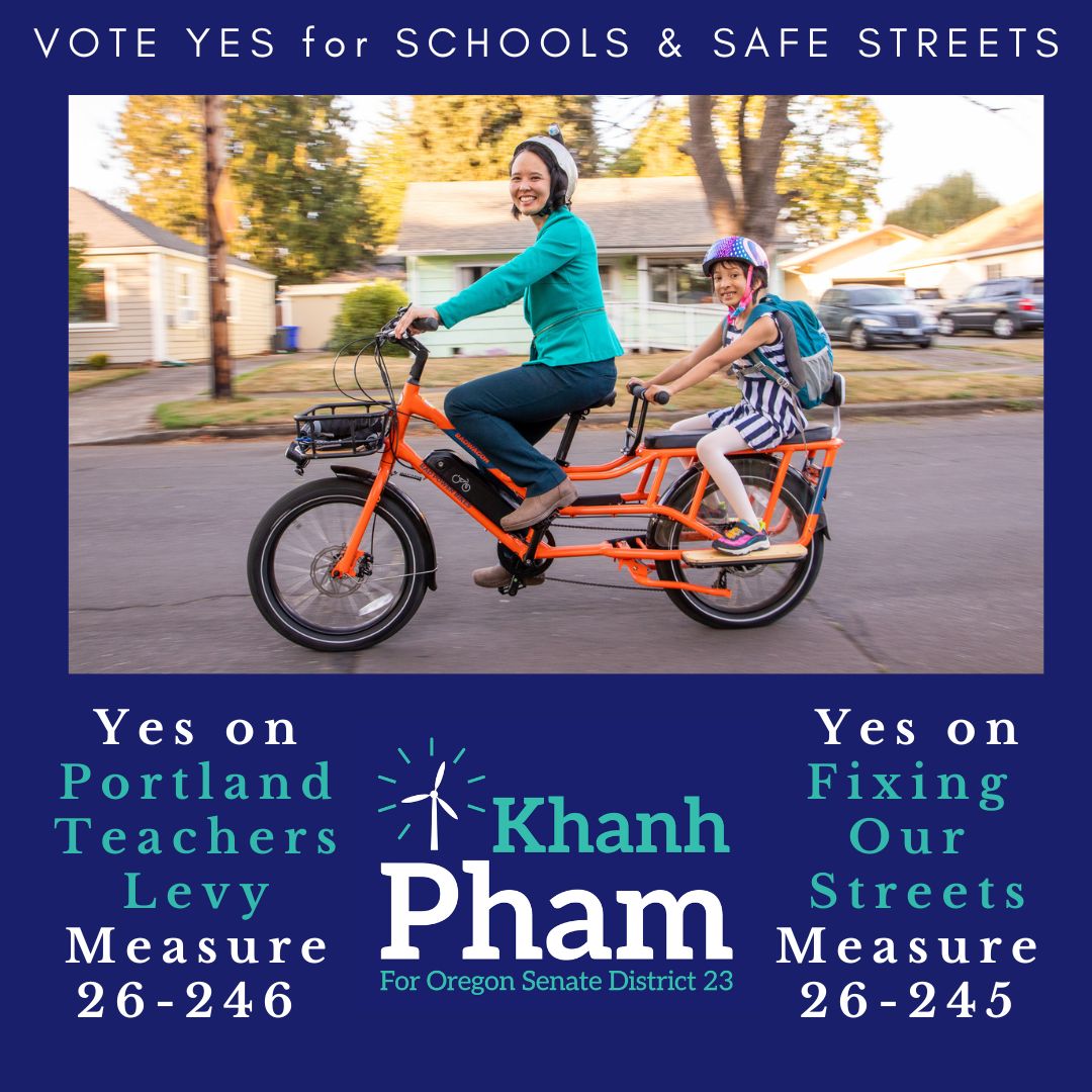We have two important votes to cast to shore up our community’s infrastructure without raising existing taxes. These measures maintain investments in schools and roads - while we need to do more - but are vital for our city. YES to @fixpdxstreets & YES to renew the Teachers Levy!