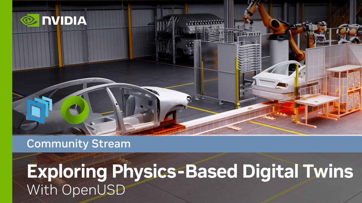 ICYMI: Check out this livestream with experts to learn how to build workflows and applications to power #digitaltwins using #OpenUSD. ➡️ nvda.ws/3UD22HT