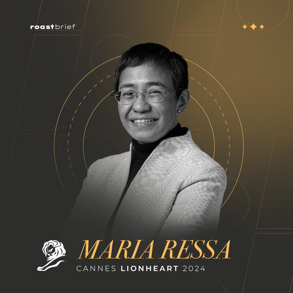 🏆👏 We congratulate @mariaressa for being awarded the Cannes LionHeart 2024 prize at @Cannes_Lions! 🌟 A recognition for her work in journalism and advocacy for freedom of expression. We celebrate her inspiring impact! #CannesLions #MariaRessa #Award #CannesLionHeart 🦁✨