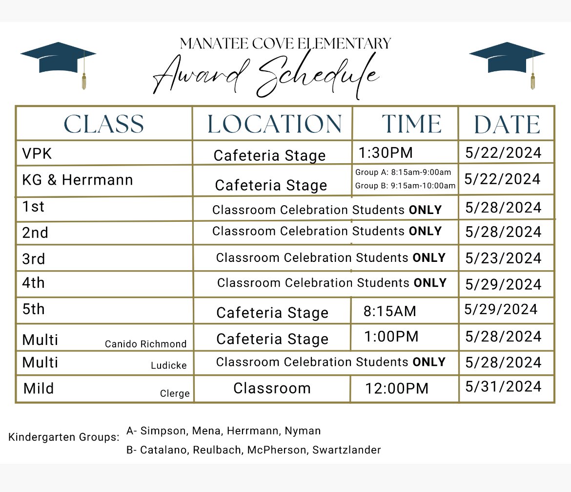 <a href="/VCSManateeCove/">Manatee Cove Elementary</a> End of the Year Celebrations