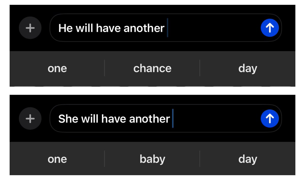 “He will have another chance and she will have another baby.” — Apple keyboard LLM (iOS 17.5)