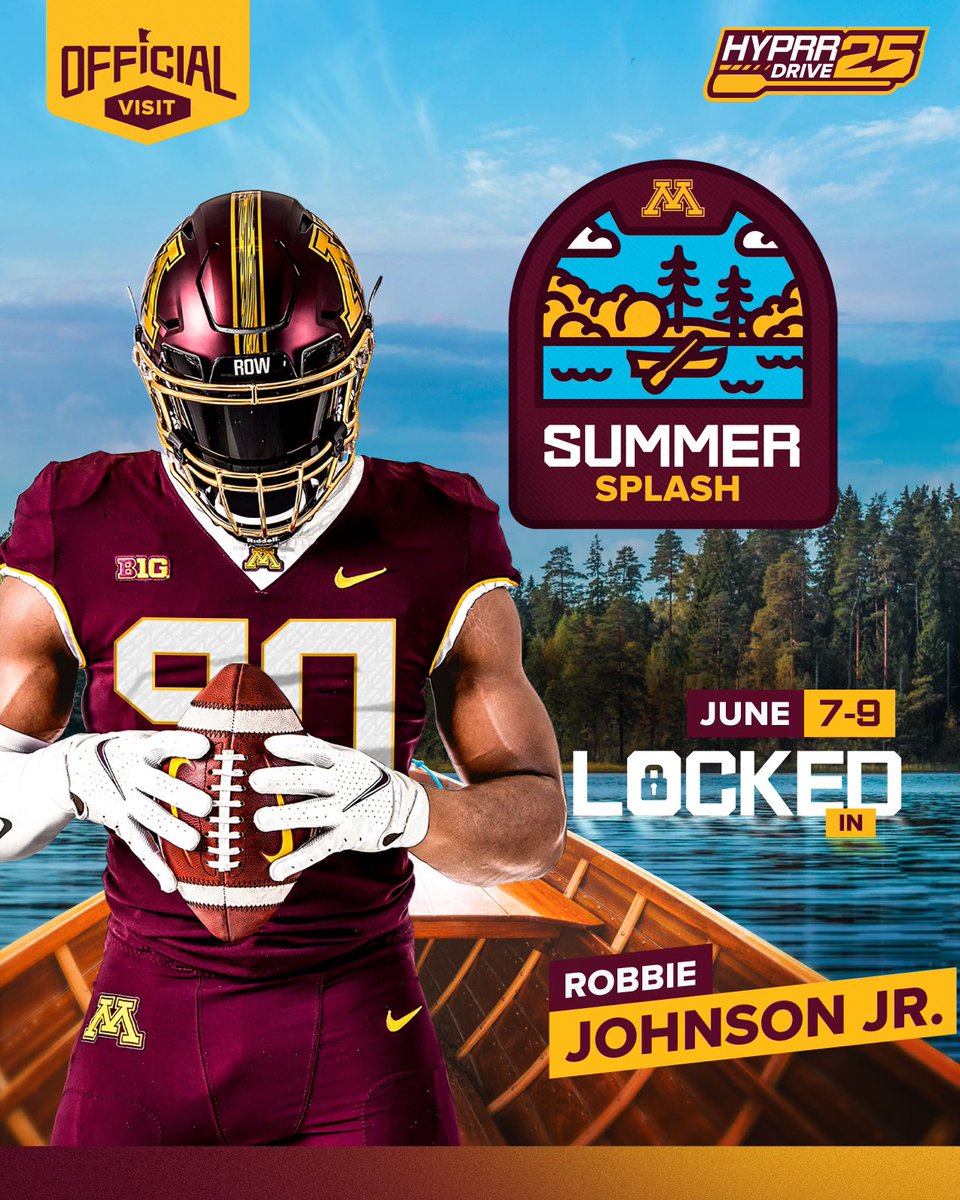 Excited to get to my official visit at Minnesota!! @Coach_DeBo46