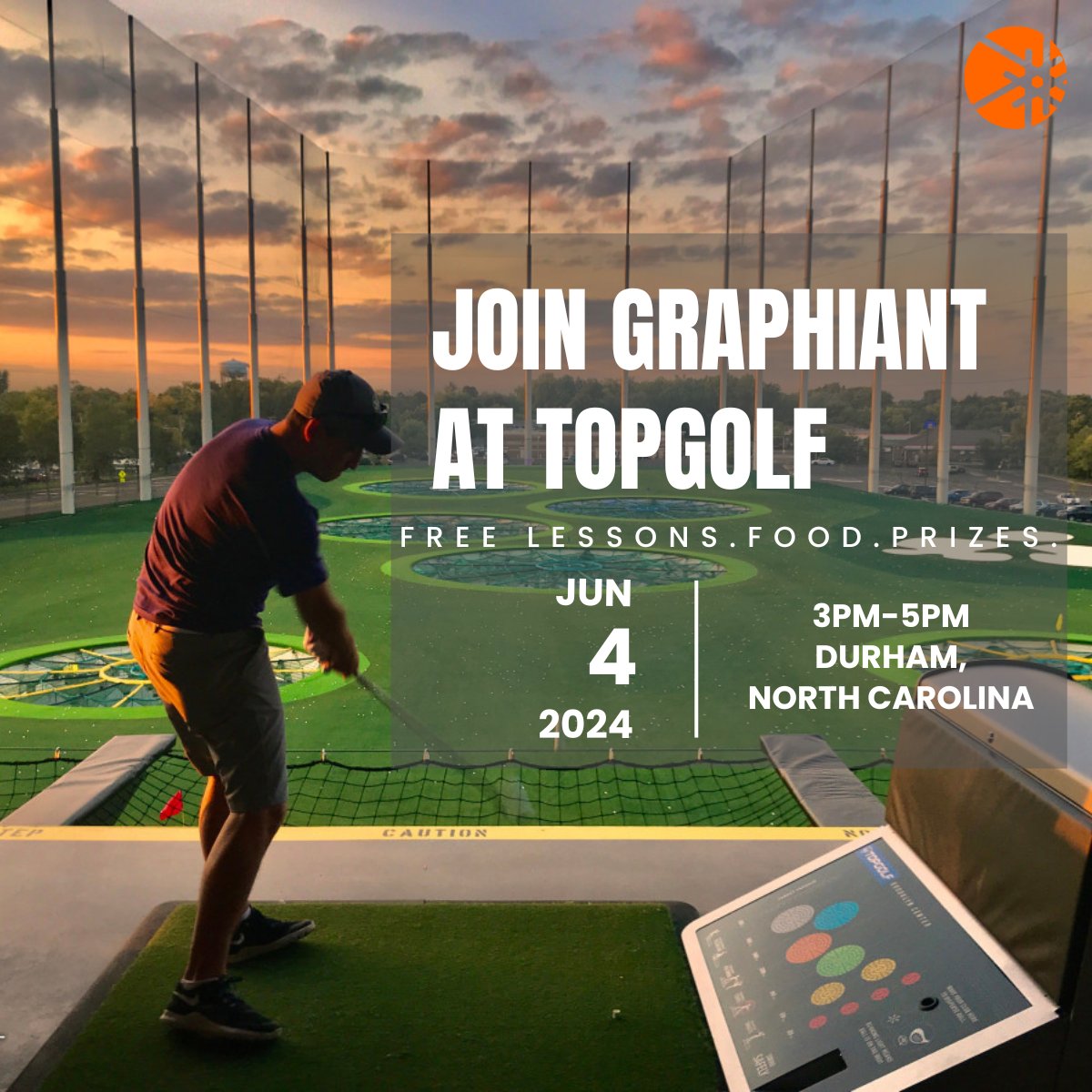 Join Us for an Exclusive Afternoon at Topgolf! 🏌️ Date: June 4, 2024 📍 Location: 4901 Top Golf Way, Durham, NC 27703 ⏰ Time: 3 PM - 5 PM EST 🎉 Hosted by: Graphiant Limited spots – RSVP today! Reach out to Eron Tunstall for any questions. hubs.ly/Q02wKRBG0