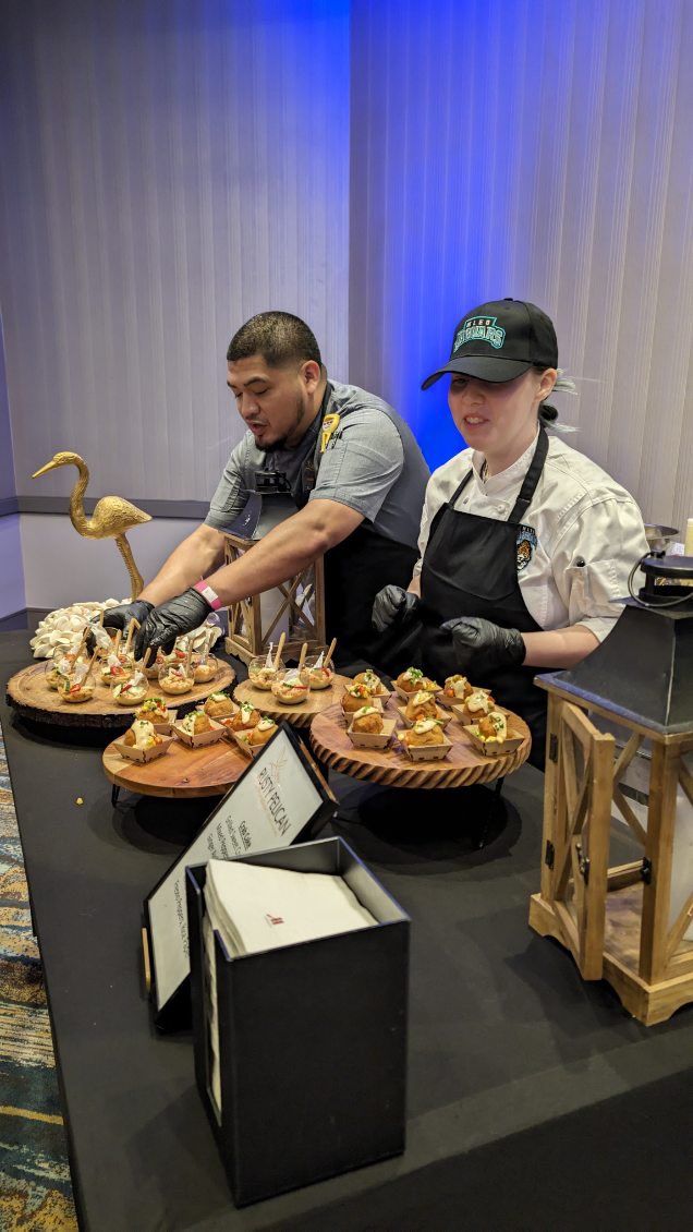 Our @mlecchefs are on fire 🔥! There’s never a dull moment with our culinary team. Tonight, they are proudly representing at the 23rd Annual Around the World Dinner: A Culinary Expedition. Their creative artistry comes to life with a fresh take on gourmet foods. @NAFMiami