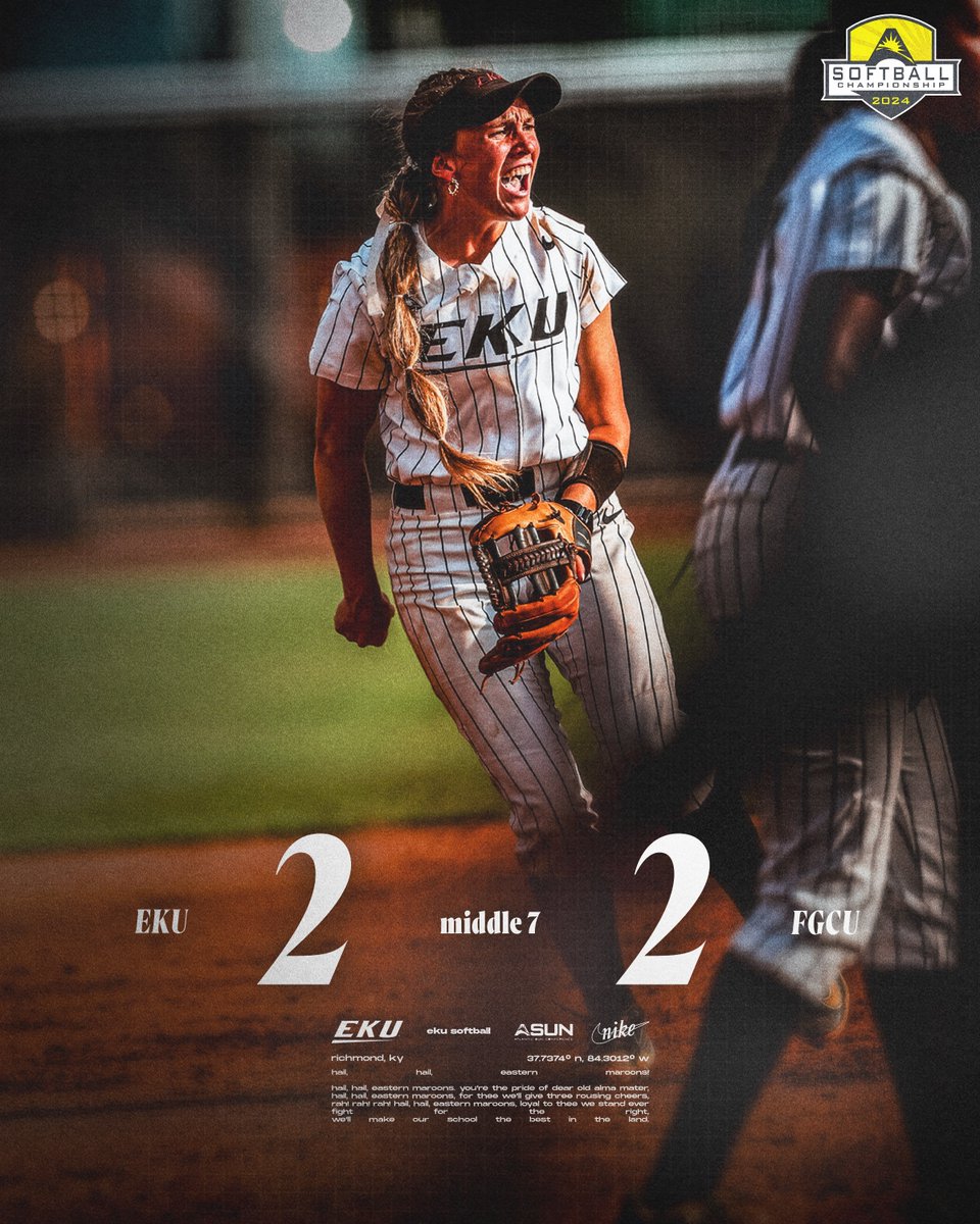 EKU_Softball's tweet photo. To the wire 🏇

#GoBigE https://t.co/LXB4a9gJDE