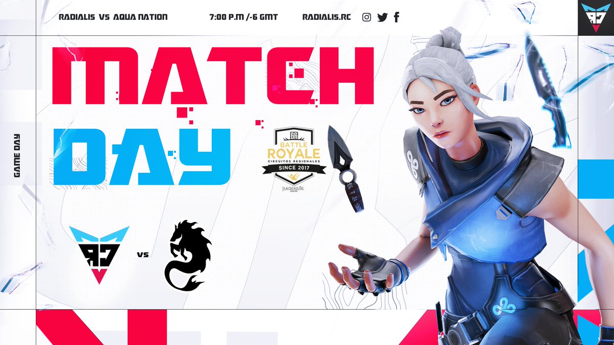 !MATCH DAY!

Nos vemos hoy a las 7 pm en el stream de twitch.tv/battleroyalecr!

#RC4EVER #VALORANT #eSports