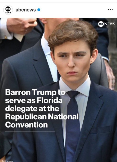 The right came after Hunter Biden with both barrels even though he was a private citizen and never employed by the White House like Jared and Ivanka.
We left Barron Trump alone for 8 years but here goes the nepotism again.  He's fair game now.
#DemsUnited #DemVoice1