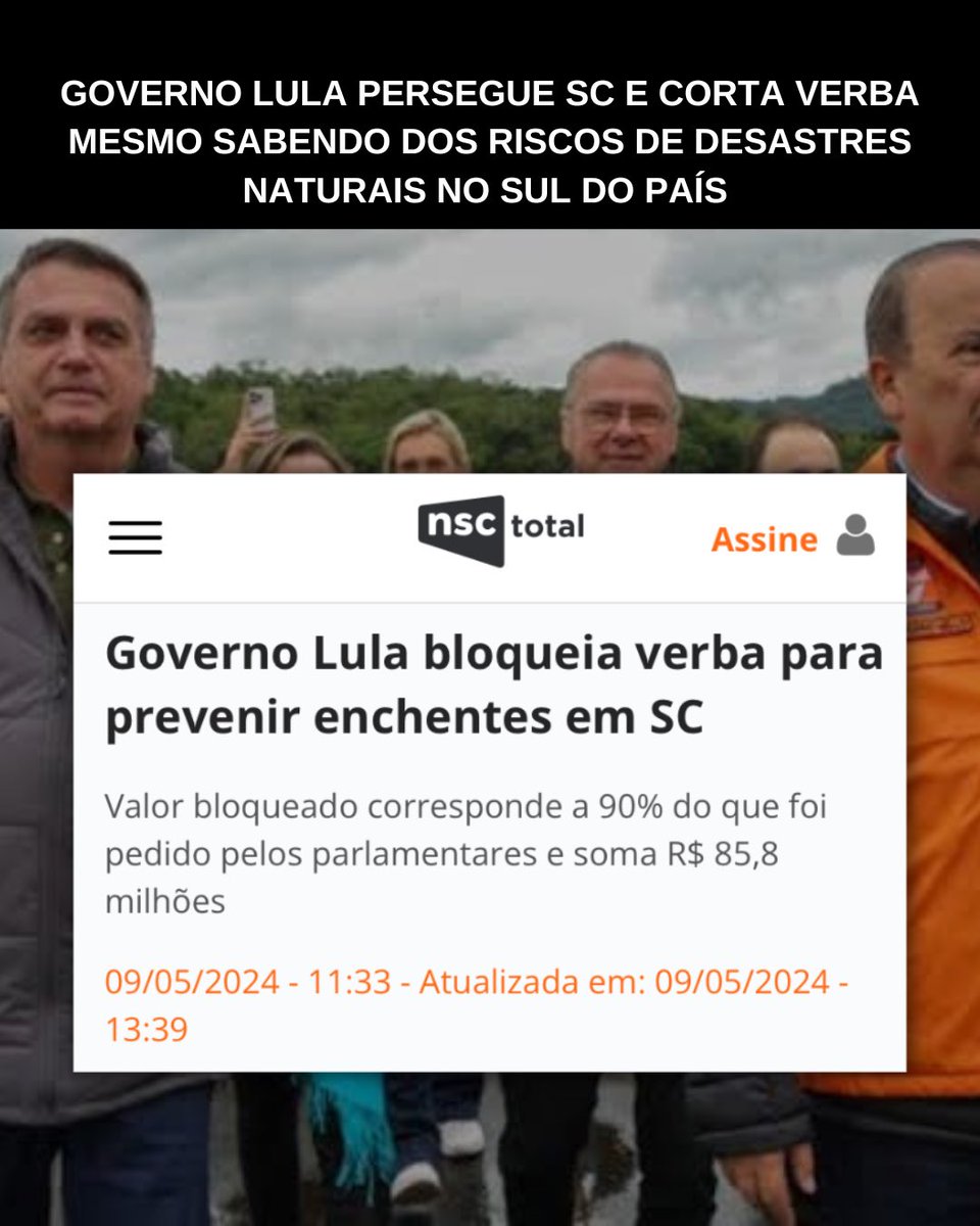 Ufa, ainda bem que não estamos vivendo momentos de riscos de desastres naturais no sul do País, né? 🤡