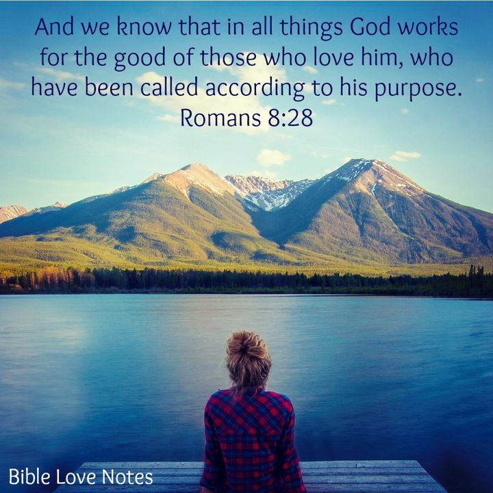 And we know that in all things God works for the good of those who love him, who have been called according to his purpose. <a href="/mimilovesjesus5/">🙏❣️Camille🛐🕊️</a> <a href="/simple0servant/">Harry</a> <a href="/ministerbarry/">Minister_Barry Thomas - Evangelist</a> <a href="/David2679118/">David</a> <a href="/dulleytopbooks/">Derek Dulley</a> <a href="/bobonfarm/">bob huffman</a> <a href="/seeds4faith/">Faith The Size of a Mustard Seed ✝️ MAGA</a> <a href="/ex_wretch/">Ex_Wretch.</a> <a href="/asatheesh82/">A.Antony Satheesh</a>