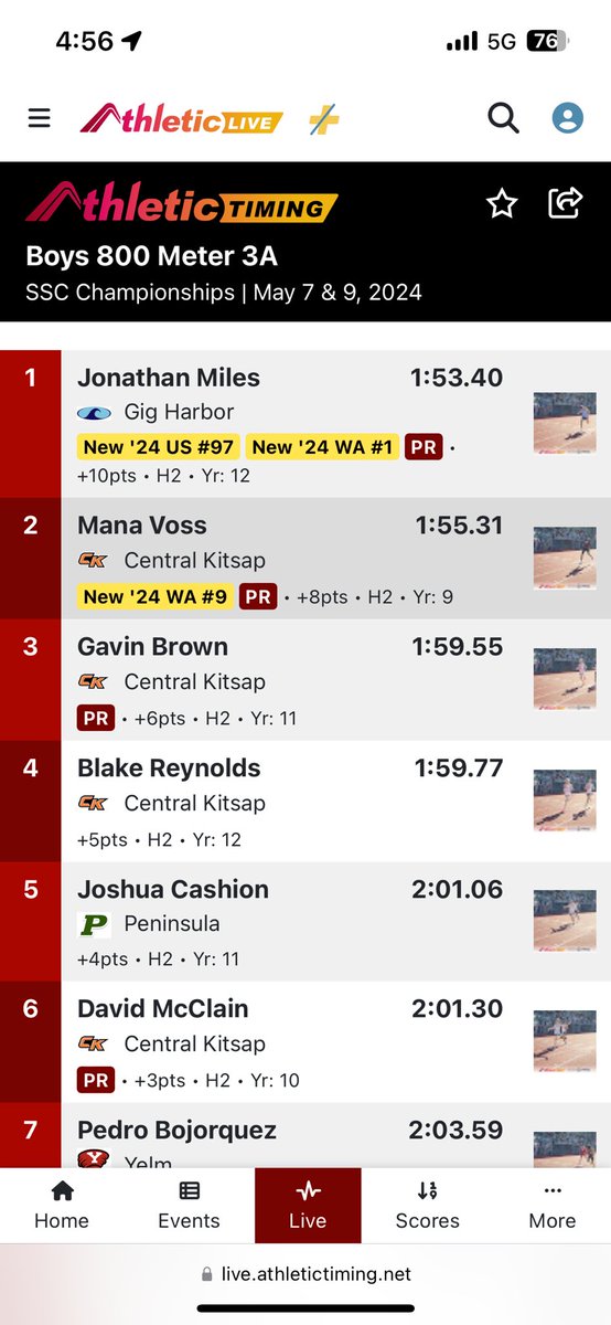 Mkay Jonathon Miles, we see you. Massive Pb and. New Washington State #1 for the win!!!!