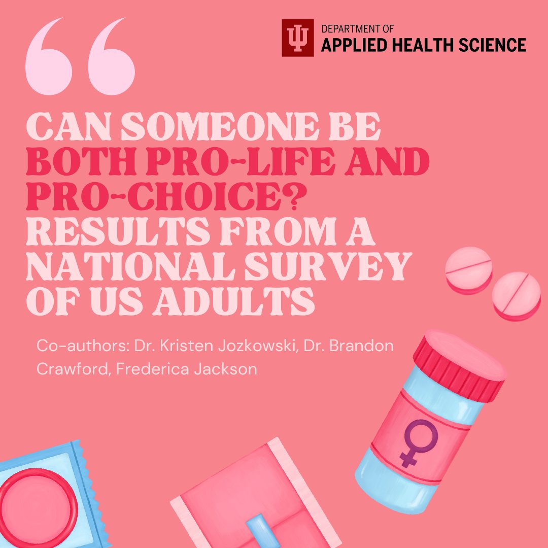 Can someone be both pro-life and pro-choice? Read this new article co-authored by Dr. Kristen Jozkowski, Dr. Brandon Crawford, and Frederica Jackson to find out. Check it out at pubmed.ncbi.nlm.nih.gov/38661077/ #SexualHealth #ReproductiveHealth