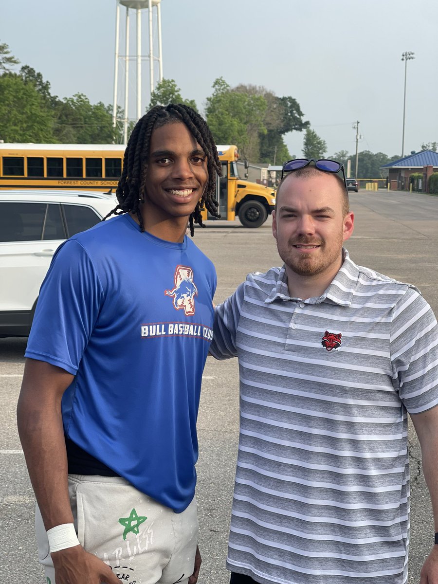 After a great talk with <a href="/Coach_GMcCarley/">Griff McCarley</a> I’m blessed to be offered by <a href="/AStateFB/">Arkansas State Football</a> Thank you for coming by <a href="/NorthForrest/">North Forrest High</a> today
<a href="/geauxtwl/">Todd Lowery</a> <a href="/emiljones/">Emil Jones</a> <a href="/CoachJDaniels7/">Jeffery Daniels</a> <a href="/Joe_PageSr/">Joseph C Page Sr.</a> <a href="/Fly_N_Ambitious/">Lawrence Hopkins Jr.</a> <a href="/LawrencHopkins/">Lawrence Hopkins</a> <a href="/MacCorleone74/">Rion (Ree-un) Young</a> <a href="/adamgorney/">Adam Gorney</a> <a href="/CoachTMcCormick/">Tanner McCormick</a>