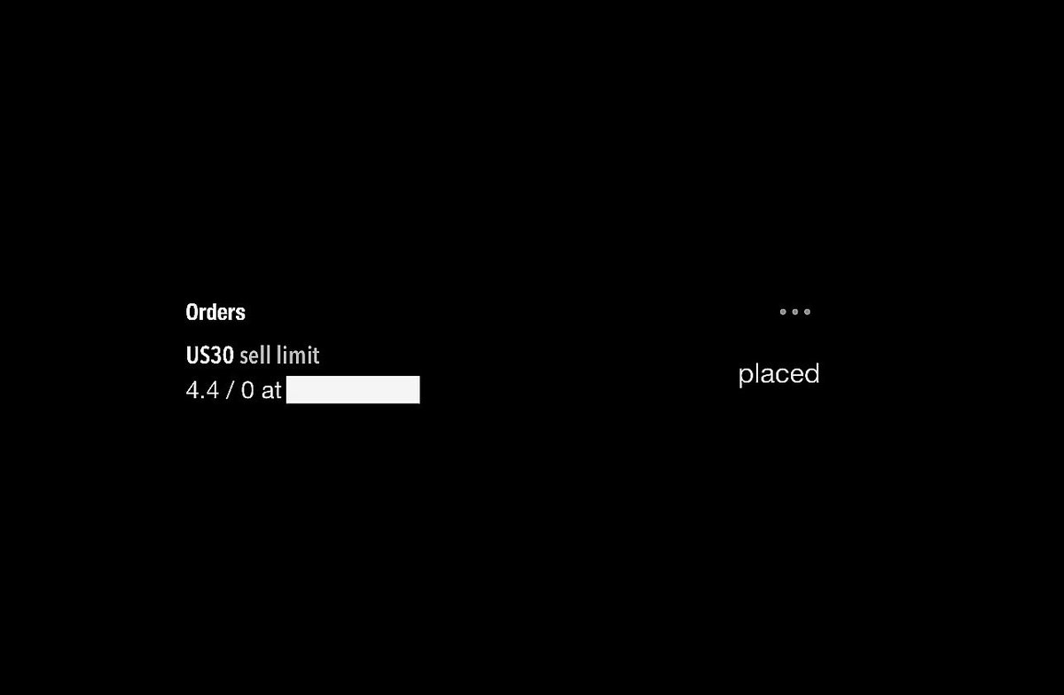 US30 Sell limit order placed. Let’s continue the win streak. 🙂‍↔️