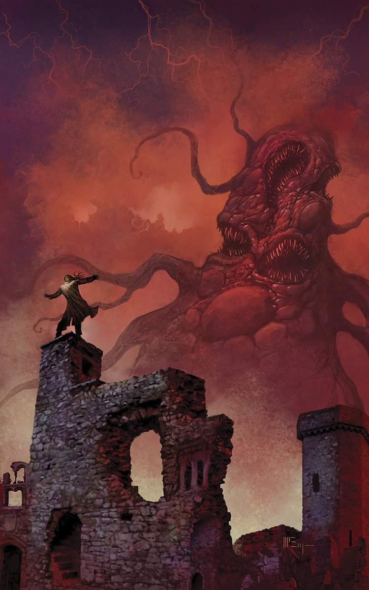 💀'The Summoning'🎨Art by Patrick McEvoy💀#HPLovecraft #Lovecraftian #Cthulhu #Monster #Mythos #HorrorArt #Horror