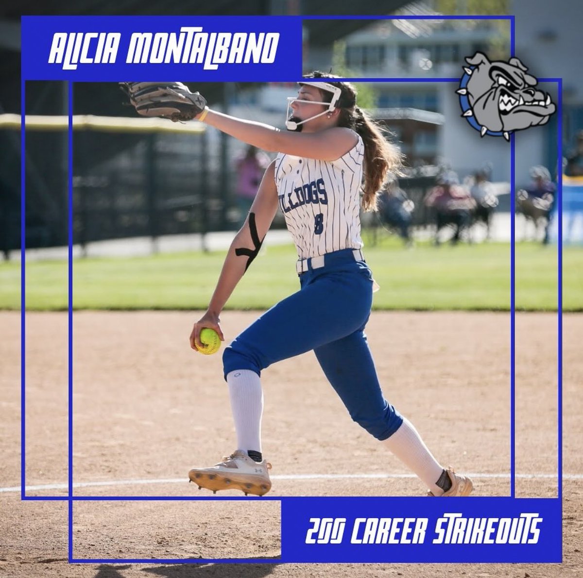 CONGRATULATIONS to our Sophomore Pitcher, Alicia Montalbano, on reaching over 200 Career Strikeouts during her no-hitter this past Tuesday!👏🔥 Way 2 keep us rolling today in our 1st round GMC Win over Colonia, adding another 10 K’s!💪🙌 @Alicia_Softball #metuchensoftball 🐾🥎💙
