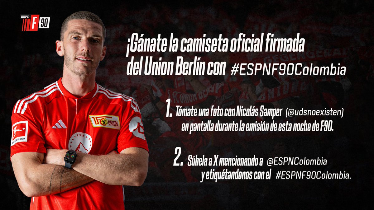 ¡Atentos a #ESPNF90Colombia hoy!