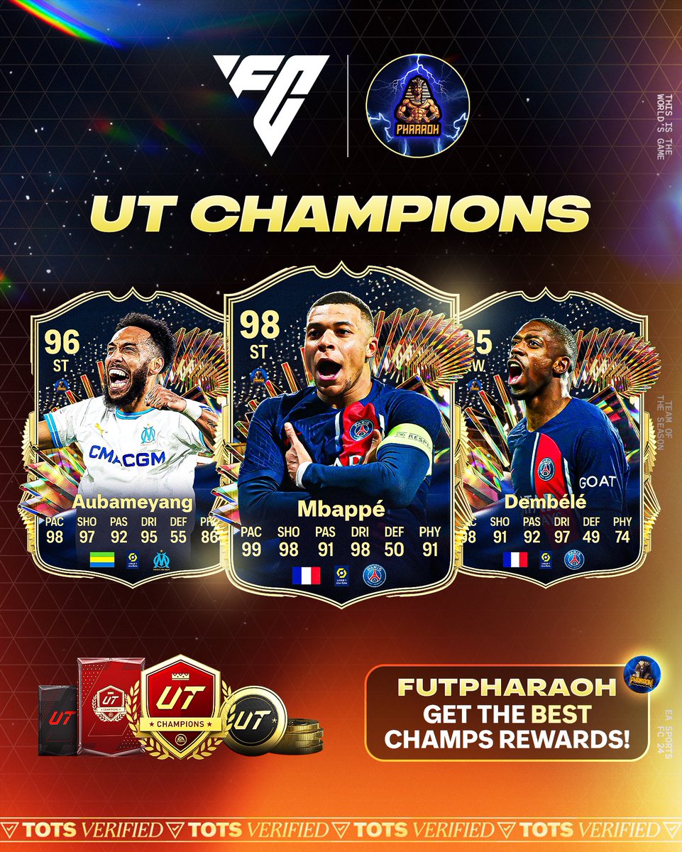 LIGUE 1 TOTS is THIS weekend 🔥🔵 Get your UT Champs games played this weekend to get the BEST red picks🎮 🏆Ranks 1-5 💯FREE Qualification 👑Played by PROs 🎮PS, XBOX, and PC Message us to place an order or for more info💯 Or Visit ——👉fcboosting.com👈——