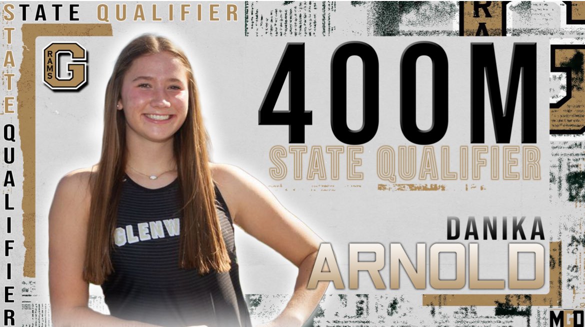 Danika Arnold finishes in 2nd by .01 of a second with a 58.85 to qualify for the State Track Meet! <a href="/GCHSGTF/">Glenwood Girls Track & Field</a>