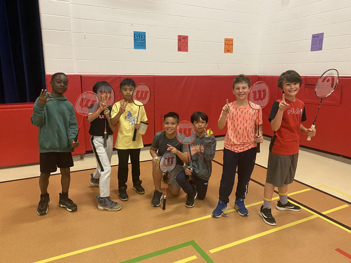 🏸⭐️ Some of the champs from each of the older primary classes … 🏸 class badminton tourneys have been a hit the past few weeks- we have some badminton stars ⭐️ 🏸 😎