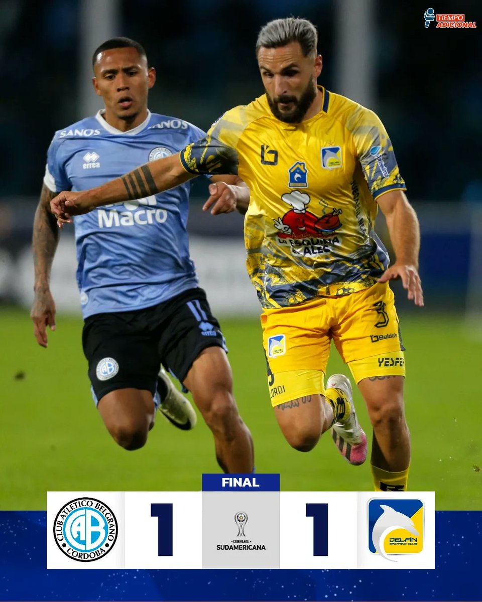 ¡ECUATORIANOS NO GANAN EN ARGENTINA! San Lorenzo venció por 2-0 a Independiente del Valle, por Libertadores. Por otro lado, Belgrano igualó por 1-1 ante Delfín, por Sudamericana. ¿Qué tal? 🔵🟡🐬