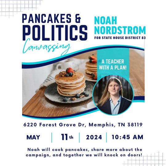 Who likes pancakes? 🥞✨ Join us this Saturday to help us make history! Bring a charged phone and some walking shoes. RSVP: docs.google.com/forms/d/e/1FAI…