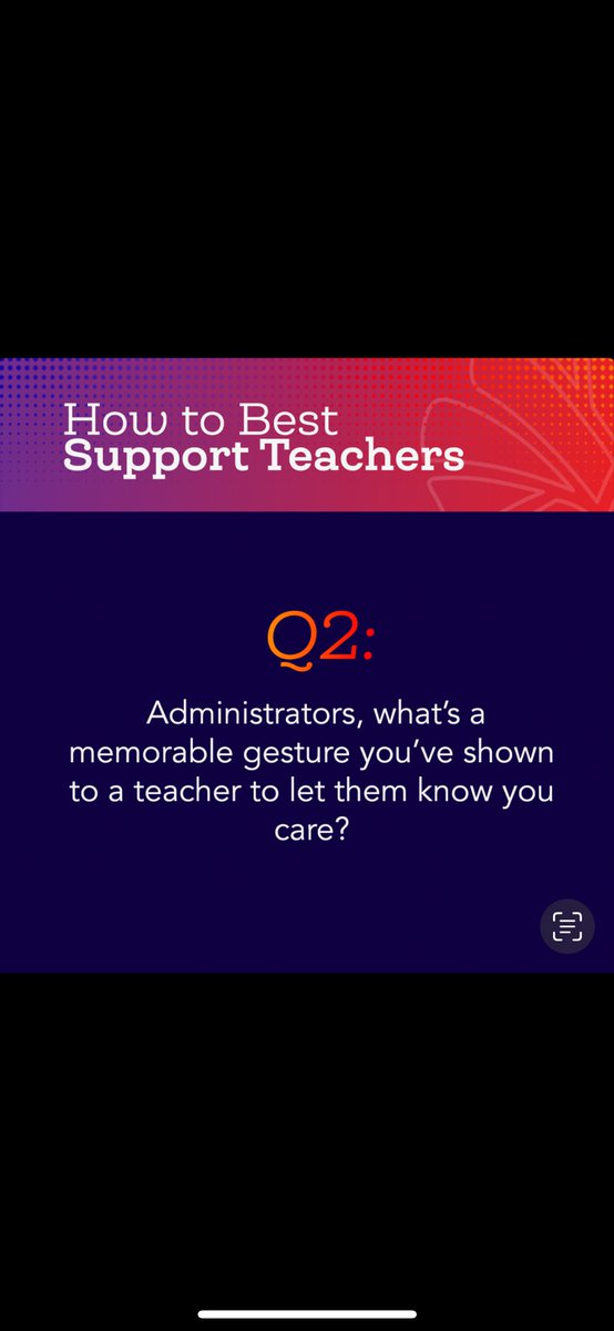 Q2: Administrators, what’s a memorable gesture you’ve shown to a teacher to let them know you care? #TeachingChannelTalks