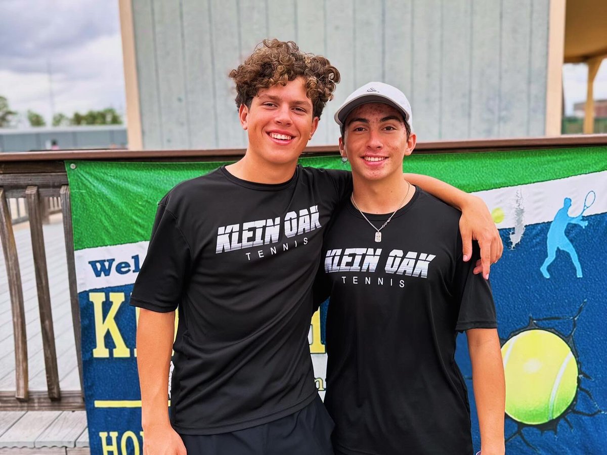Down Goes Frazier!!!, Down Goes Frazier!!” Oak takes down The Woodlands 6-3, 6-2 and will play in the 6A Region II FINALS for Boys Doubles for a shot at STATE. Let’s GOOOO!! #oakem @KleinISDAth @Coach_BCarp @thomashensley