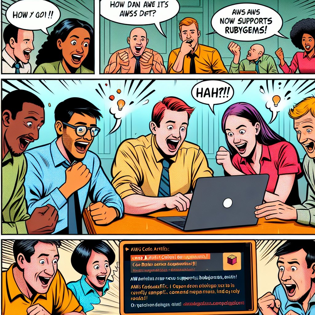 aws_news_comics's tweet image. AWS CodeArtifact now supports RubyGems
aws.amazon.com/about-aws/what…

#awscodeartifact #developertools
