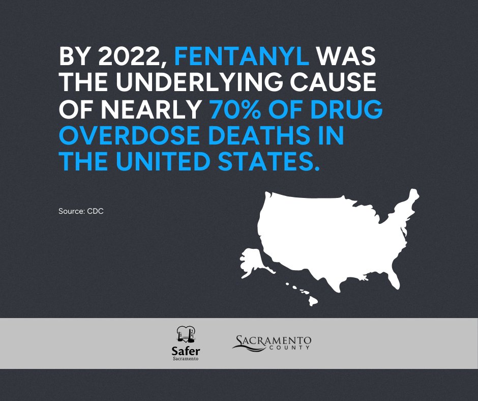 #Fentanyl facts according to the CDC: Since 2019, fentanyl has been involved in over half of all drug overdose deaths. By 2022, fentanyl was the underlying cause of nearly 70% of drug overdose deaths.  Learn more: bit.ly/41BY3Nh. #fentanylawareness #opioidcrisis