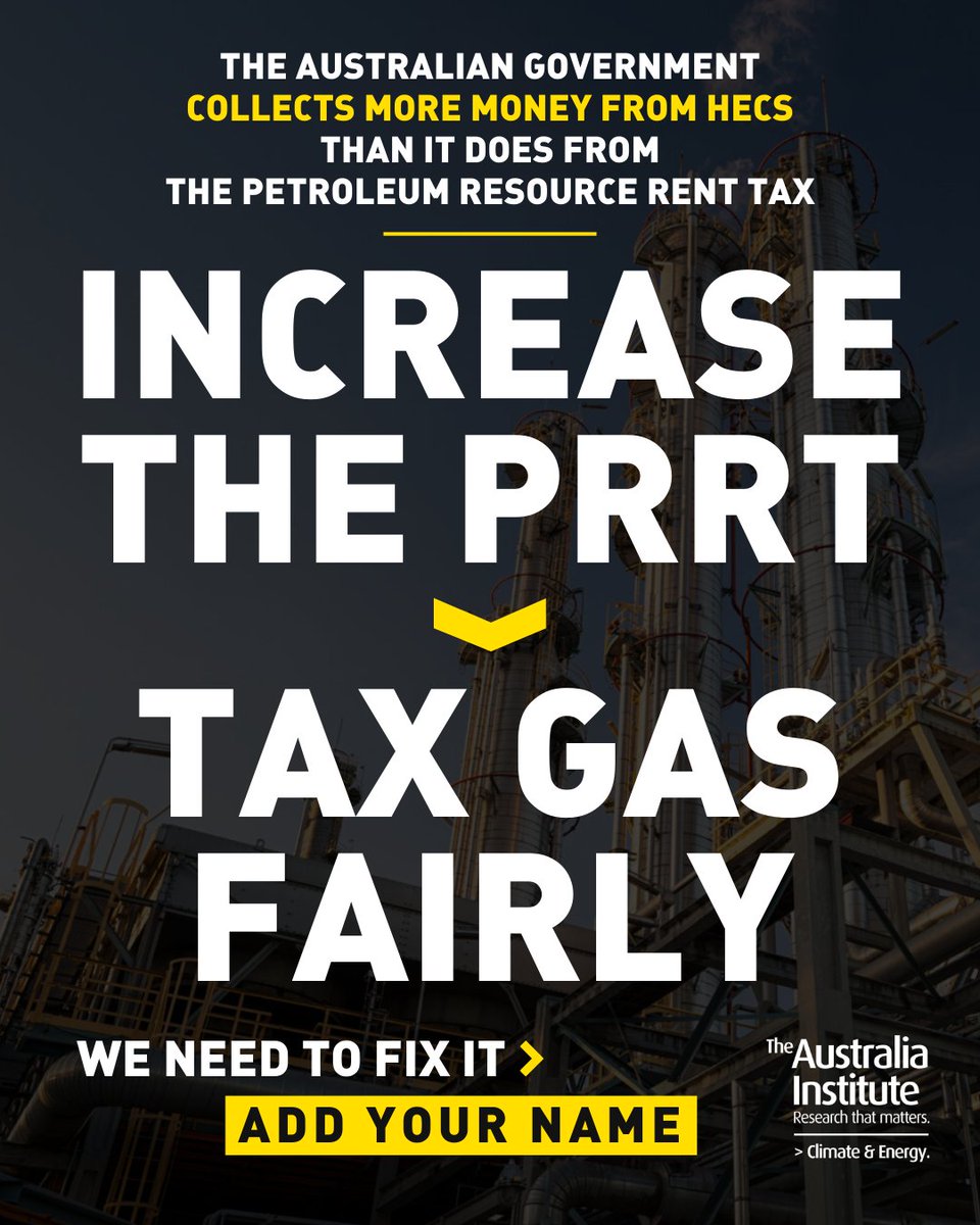 Our weak PRRT means Australians are missing out on a fair share of revenue while fossil fuel companies are making record profits. Add your name to the petition: theaus.in/increasePRRT