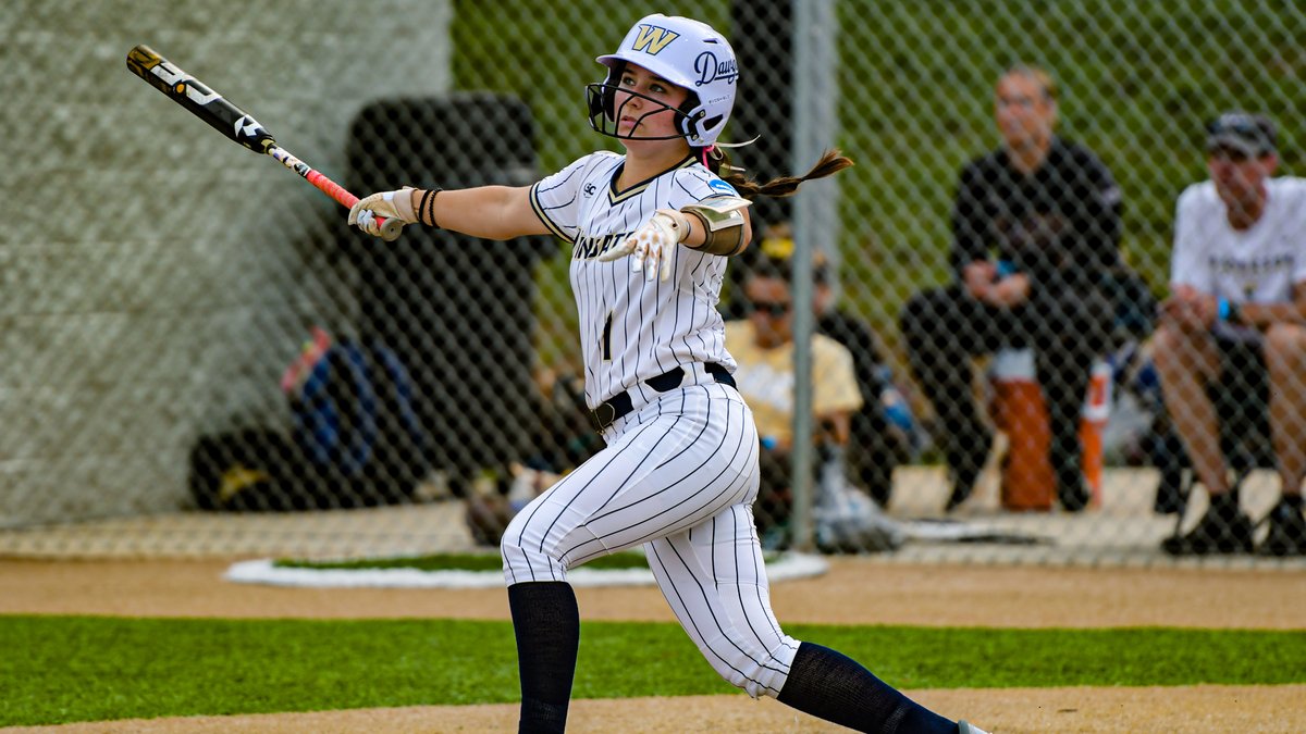 #7 @WingateSoftball opened NCAA Tourney play with a 5-0 victory over Anderson! Scott tossed a 2-hitter & blasted a 2-run homer; Hobgood had 3 hits, an RBI & a run scored with Kramer adding 2 hits & an RBI 'Dogs vs. LR Friday at 10:30 AM Recap | shorturl.at/ekpX5 #OneDog