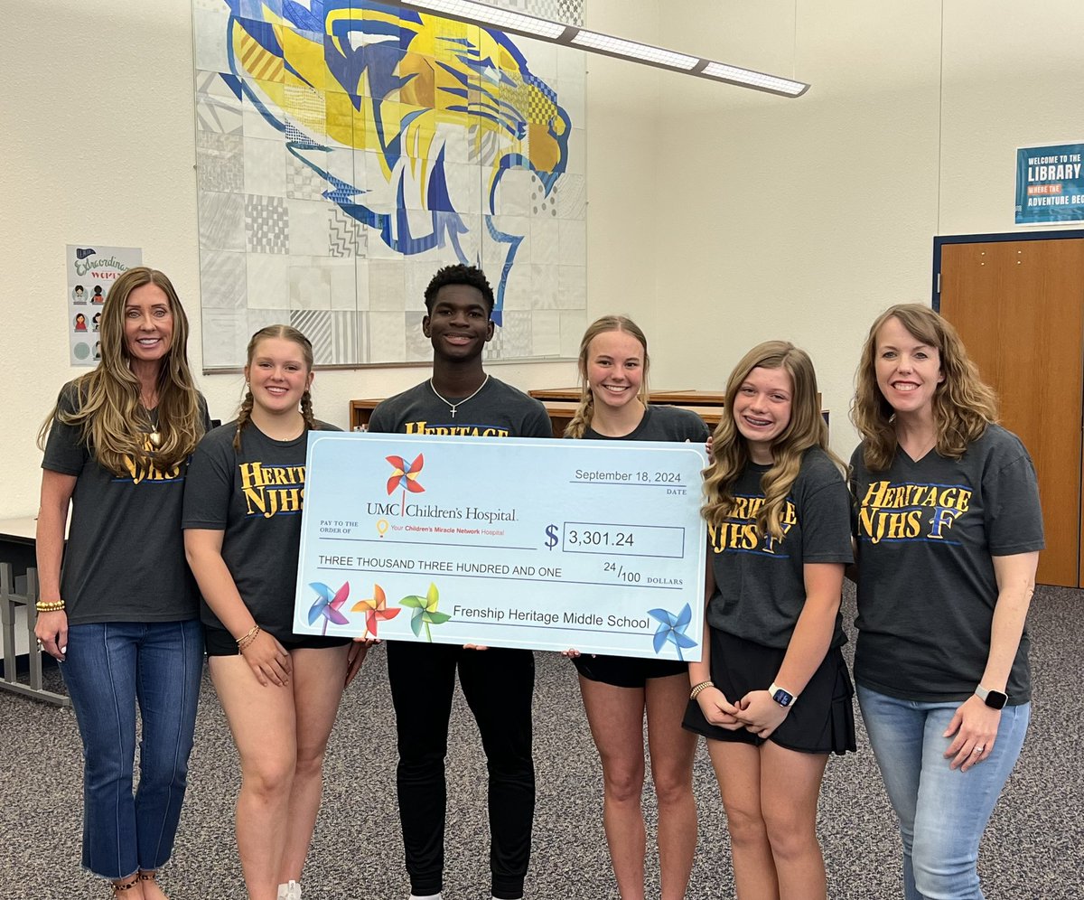 HMS NJHS was recognized for their contribution to UMC &amp; the Children’s Miracle Network. HMS was able to raise over $3,300 for UMC during our 3rd annual Dodgeball Tournament. We have built an amazing legacy of service here at Heritage and look forward to continuing the tradition!