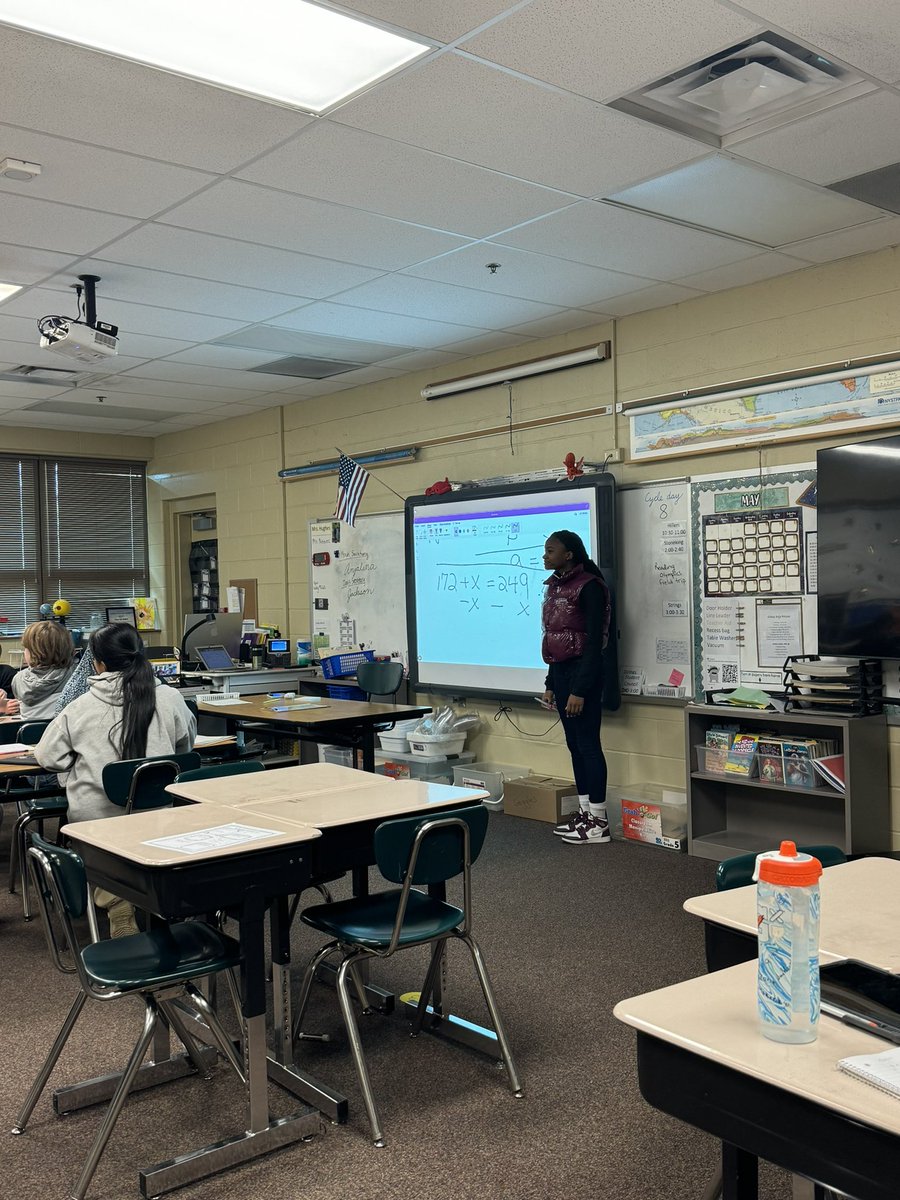 🔢 Had the pleasure of stepping into Mrs. Hughes' 5th-grade classroom today here @OPS_Springville during their math lesson, and let me tell you, I was blown away! 🦅 From tackling variables to high expectations for all. #StudentTalk