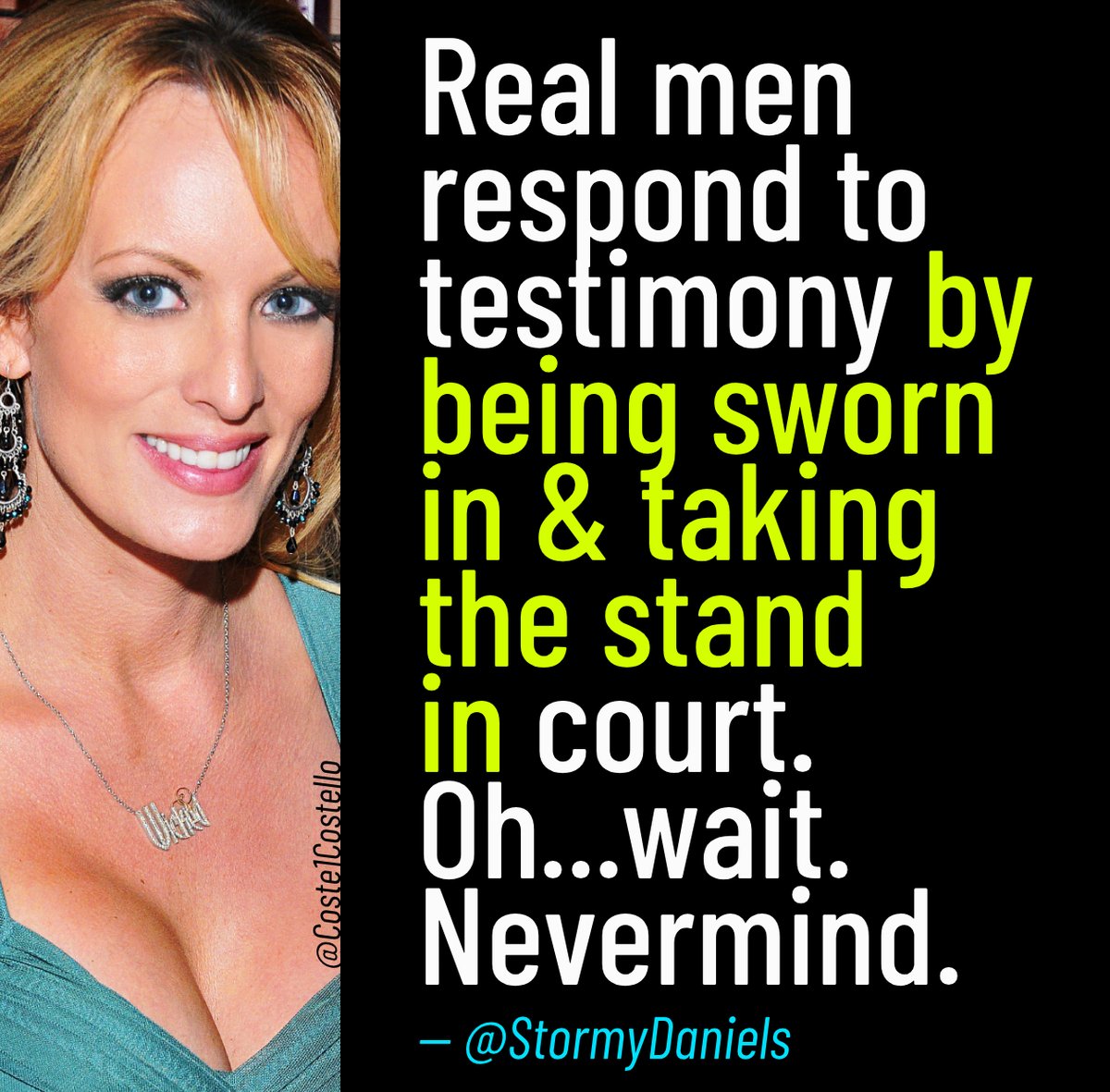 🟥🟥🟥 BREAKING After completing her testimony this week, @StormyDaniels just dropped a BURN of a tweet directed at TRUMP the coward. So, I made this meme for y'all to spread around for many years to come😃