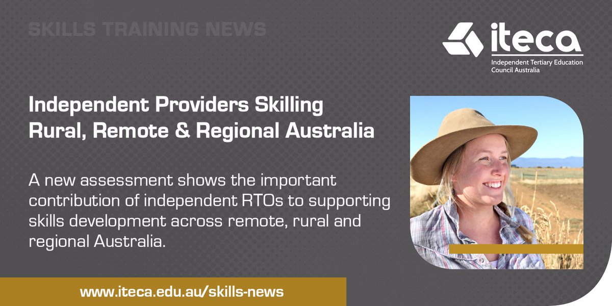 Approximately 87.3% of the students in remote, rural, and #RegionalAustralia choose to study with an independent RTO (≈1.12M students) and are immensely satisfied with the quality of their #VocationalTraining. Read the data at: iteca.edu.au/news/skills/20…