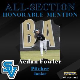 Congratulations Kallen Durbin, Ryan Piekutowski, and Aedan Fowler on being named WPIAL 6A Section 1 All-Section Honorable Mention.