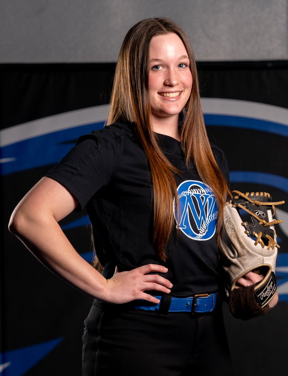 Record setting game for pitcher @bre_severino 1. Reached 100 Ks for the second year in a row 2. Tied the ONW single season record with 11 wins. 3. Broke the Career Strikeout Record for ONW - previous record was 340, Bre now holds it at 344! 🥎🖤💙🖤🥎