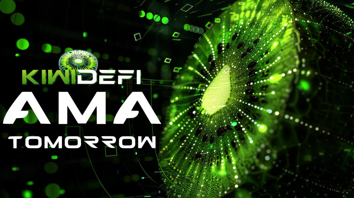 🔔 Set your alarm! 

$Kiwi is excited to announce our first AMA - It will take place in our VC - May 10th  @ 12PM EST -  4PM UTC  ⏰