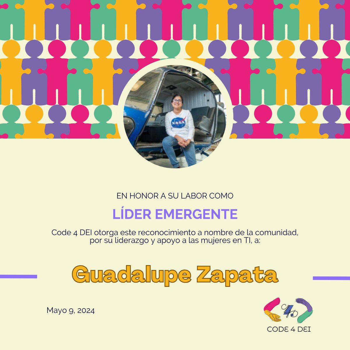 ¡Es un honor entregar, en nombre de la comunidad, el Reconocimiento 'Líder Emergente' a Guadalupe Zapata y a @MercedesQMar por su trayectoria, su desempeño, liderazgo y por su labor apoyando a otras mujeres. ¡Muchas felicidades! 👏👏👏👏👏 devday4w.com/reconocimiento…